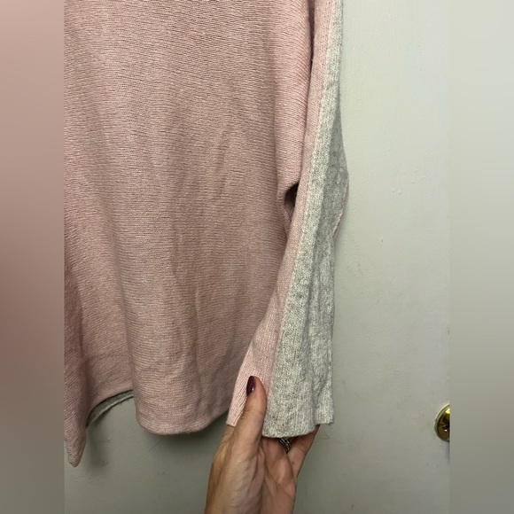 Cashmere Blend Women’s Sweater Made in Italy Two Toned Pink/Grey Size L - Picture 2 of 7